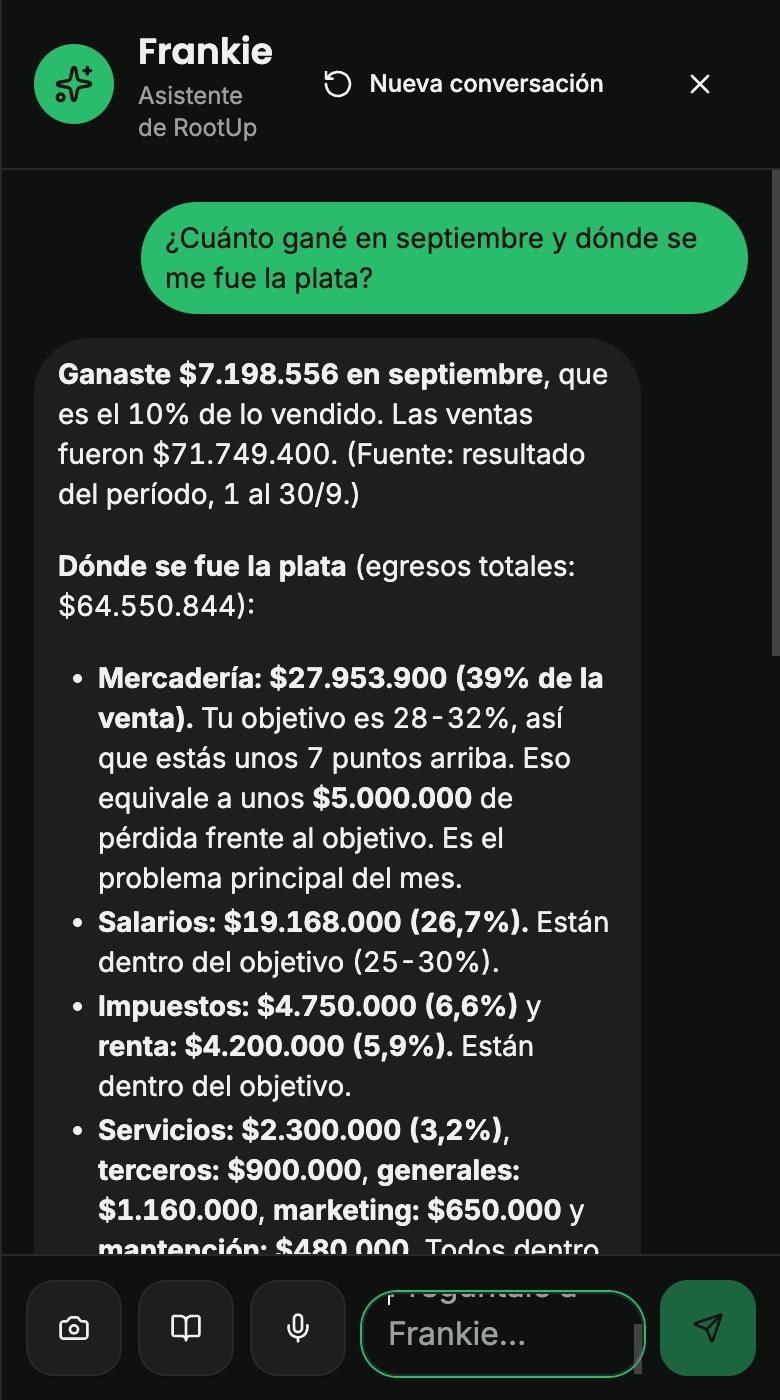 Frankie respondiendo cuánto ganó el local en septiembre y dónde se fue la plata